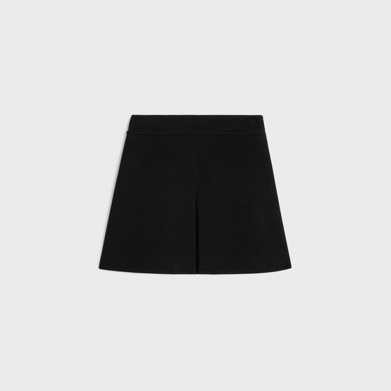 MINI JUPE TRAPEZE TAILLE HAUTE IN CASHMERE CLOTH