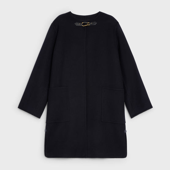 MANTEAU COL PUR DOUBLE FACE IN DOUBLE-FACE CASHMERE