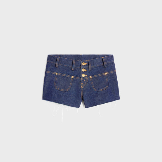 MINI SHORT IN RIGID INDIGO DENIM