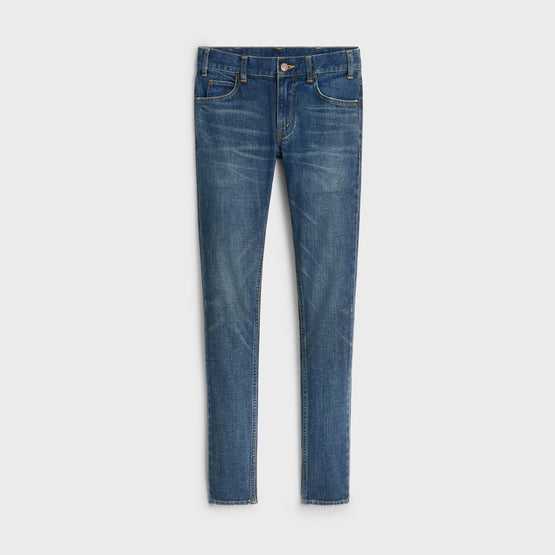 JEANS SKINNY IN RIGID INDIGO DENIM