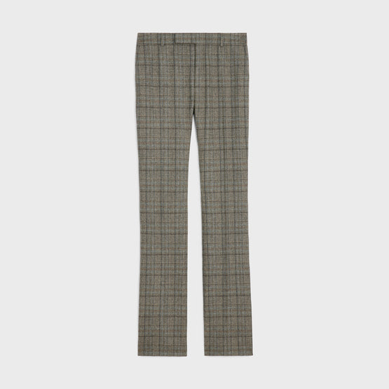 PANTALON FLARE ANGLAIS IN FLANELLE PRINCE DE GALLES