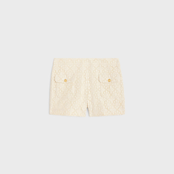 MINI SHORT ROMY IN COTON DENTELLE FLORALE