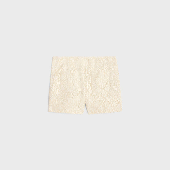 MINI SHORT ROMY IN COTON DENTELLE FLORALE