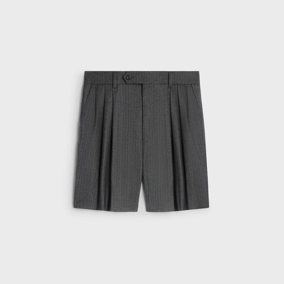 SHORT MASCULIN 3 PLIS IN FLANELLE LAINE CACHEMIRE RAYEE