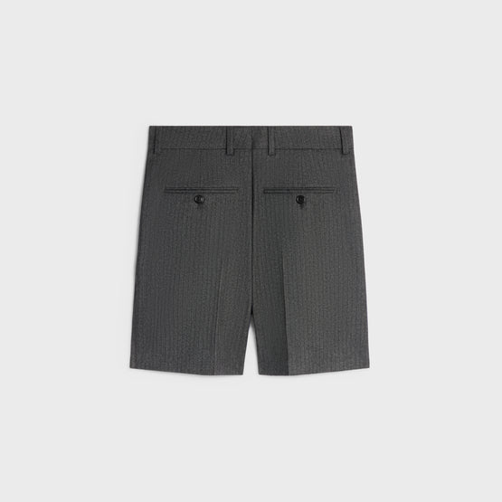 SHORT MASCULIN 3 PLIS IN FLANELLE LAINE CACHEMIRE RAYEE