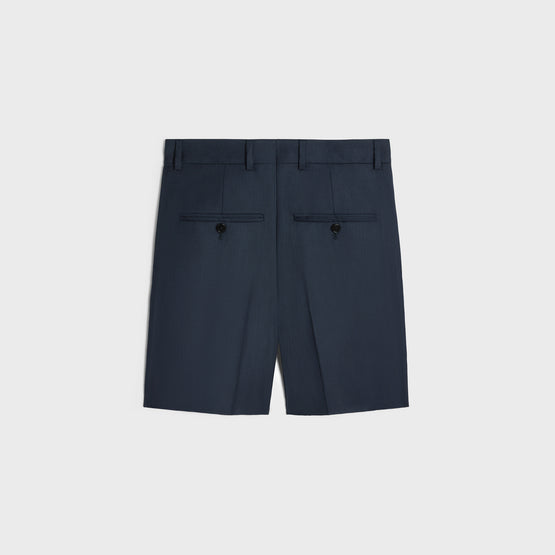 SHORT MASCULIN 3 PLIS IN LAINE RAYURE ULTRAFINE