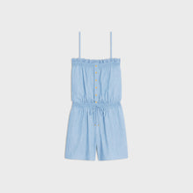 COMBISHORT SMOCK IN CHAMBRAY LAVE
