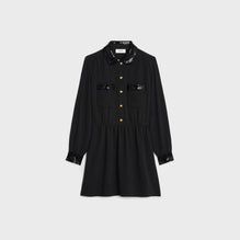 MINI ROBE PENSIONNAIRE IN SABLE VISCOSE