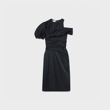 ROBE DRAPÉE MINIMAL IN SOIE DOUBLE FACE