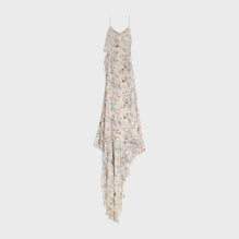 SLIPDRESS FOULARD IN MOUSSELINE FLEURS CHINÉES