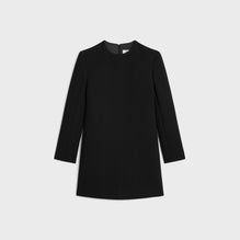 MINI ROBE TRAPEZE CREWNECK IN DOUBLE WOOL CREPE