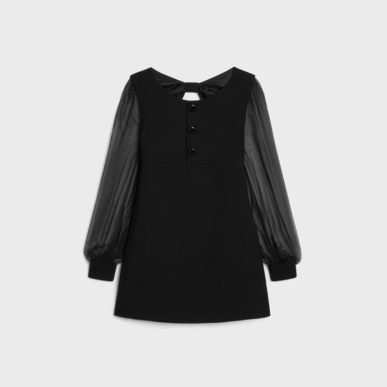 MINI ROBE TRAPEZE BIMATIERE IN DOUBLE WOOL CREPE