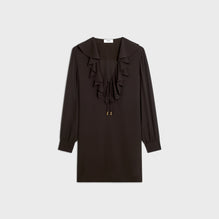 MINI ROBE JABOT IN SILK GEORGETTE