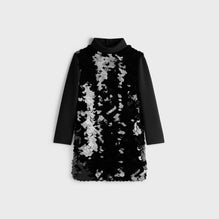 ROBE BRODÉE MANCHE OPPO IN GEORGETTE DE SOIE