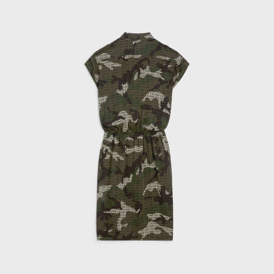ROBE CHEMISE POCHES ARMY IN GGT  CAMOUFLAGE CELINE
