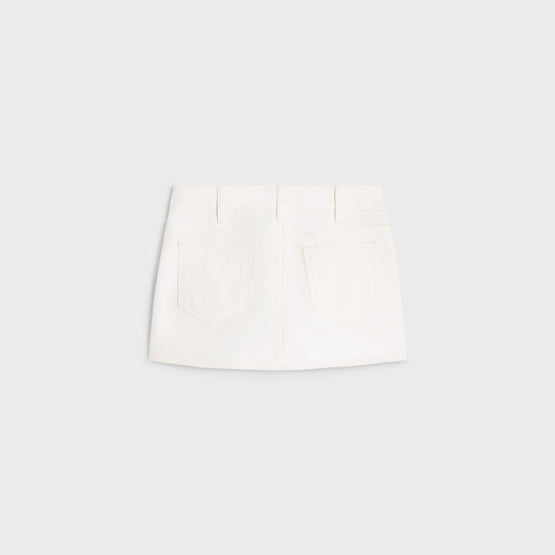 MINI JUPE TAILLE BASSE IN RIGID COTTON DENIM