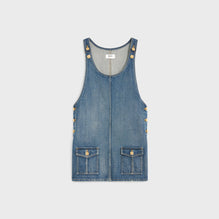 MINI ROBE SALOPETTE IN RIGID COTTON DENIM