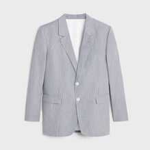 VESTE JUDE 2B COL DROIT IN COTON SEERSUCKER
