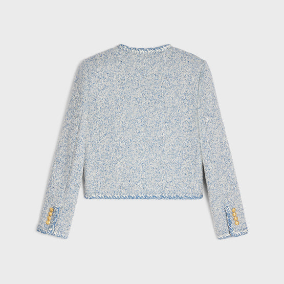 VESTE CARDIGAN MANCHE GALLON IN NATTÉ DE COTON RAYURES