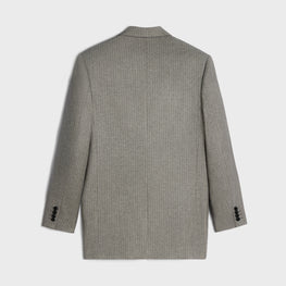 BLAZER BNF 2B COL DROIT IN FLANELLE LAINE CACHEMIRE RAYEE
