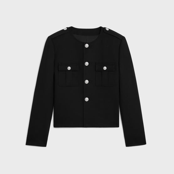 VESTE CHASSEUR OFFICIER IN DIAGONAL WOOL
