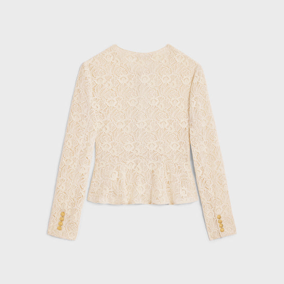 VESTE CHELSEA BASQUE BRODEE IN DENTELLE BOURDONNEE TAPISSERIE