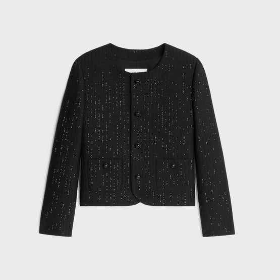 VESTE CHELSEA IN DOUBLE LAINE PAILLETTE