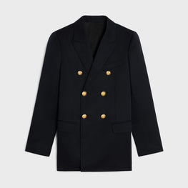 BLAZER LONG IN DIAGONAL WOOL
