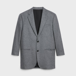 VESTE GARÇON 2B COL DROIT IN CACHEMIRE RAYURES TENNIS