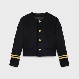 SPENCER CAPITAINE COL ROND IN DOUBLE-FACE CASHMERE