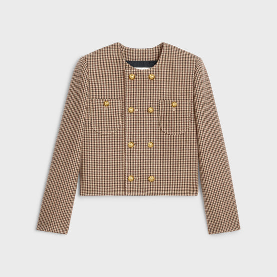 VESTE CHELSEA 8B IN DOUBLE LAINE PIED DE POUL