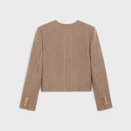 VESTE CHELSEA 8B IN DOUBLE LAINE PIED DE POUL