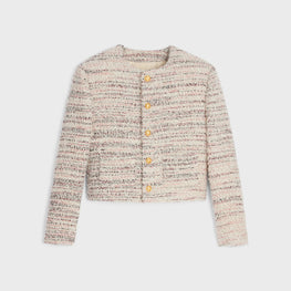 VESTE CHASSEUR COL PUR 6B IN TWEED ARTISANAL