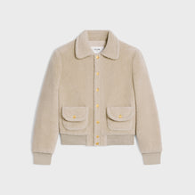 BLOUSON CHELSEA IN CACHEMIRE SOIE EFFET FOURRURE