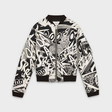 BOMBER CLASSIQUE IMPRIME ZZHAA IN TWILL COTON FIN IMPRIME Z