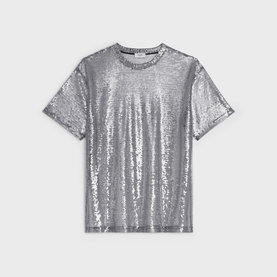 T-SHIRT LOOSE SEQUINS IN TULLE