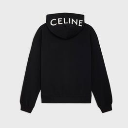 HOODIE ZIPPE LOOSE CELINE IN COTTON FLEECE