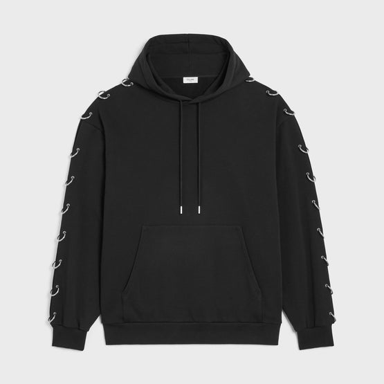 HOODIE OVERSIZE ANNEAUX IN MOLLETON COTON