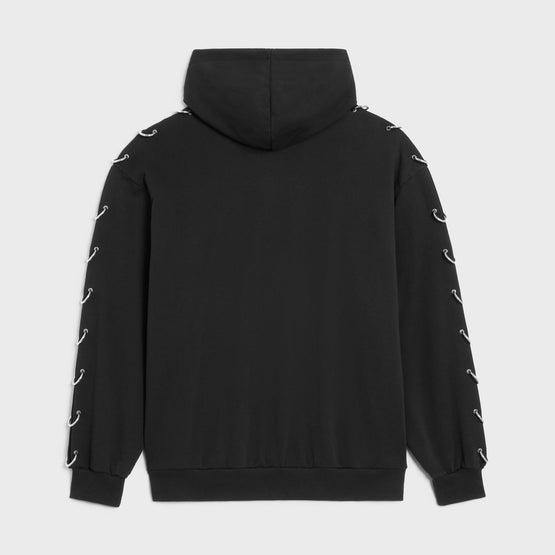 HOODIE OVERSIZE ANNEAUX IN MOLLETON COTON