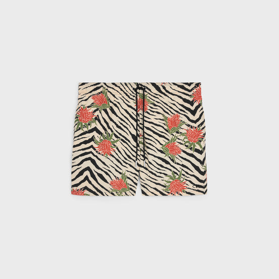 SHORT DE BAIN TRIOMPHE IN NYLON TIGRE CHARDON