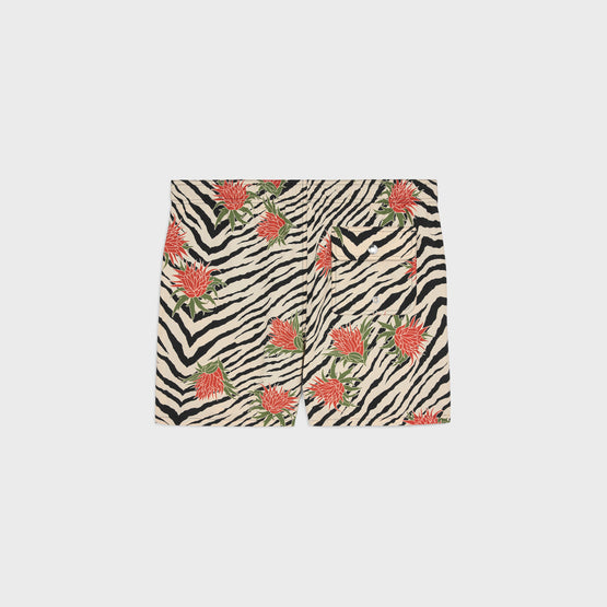 SHORT DE BAIN TRIOMPHE IN NYLON TIGRE CHARDON