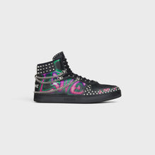 CT-01 "Z" TRAINER CHAINS&STUDS IN "LOVE " STAMPED CALFSKIN
