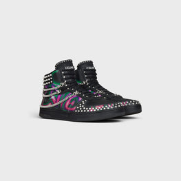 CT-01 "Z" TRAINER CHAINS&STUDS IN "LOVE " STAMPED CALFSKIN