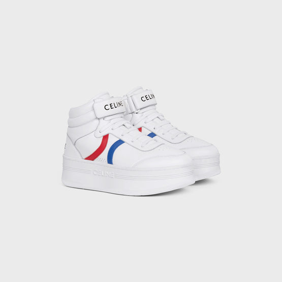 MID LACE-UP SNEAKER W/ SCRATCH IN CALFSKIN