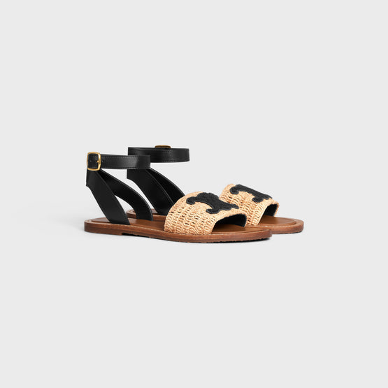TRIOMPHE RAFFIA SANDAL 05 IN RAFFIA &  CAL -VEGETAL TA