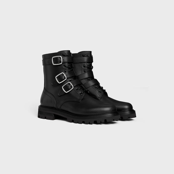 BUCKLE ZIPPED BOOT 40 IN SHINY BULL