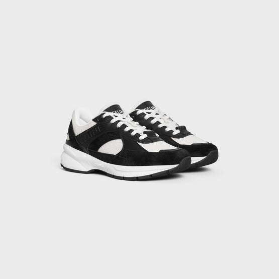 CR-03 LOW LACE-UP SNEAKER 30 IN CALFSKIN, SUEDE CALF & ME