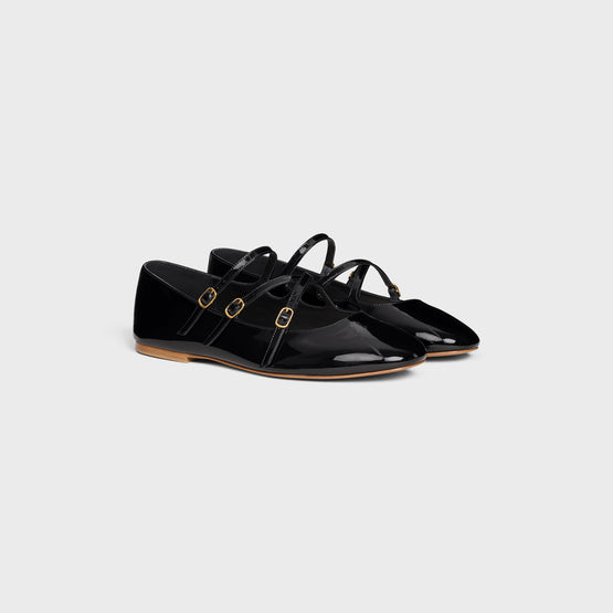 CRISS-CROSS BABIES BALLERINA05 IN PATENT CALFSKIN