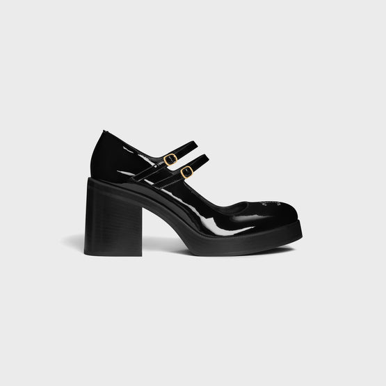 TRIOMPHE PERFORATED BABIES 90 IN PATENT CALFSKIN