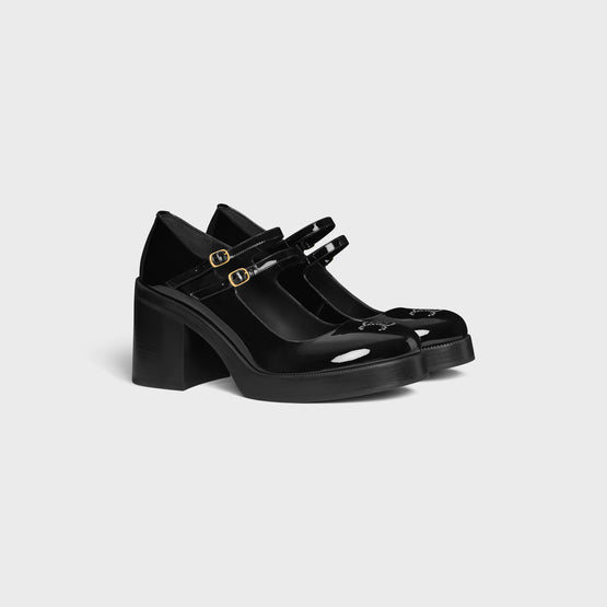 TRIOMPHE PERFORATED BABIES 90 IN PATENT CALFSKIN